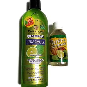 Tratamiento para el Pelo, Raramuri Shampoo-Bergamota Oil Del roble 100%